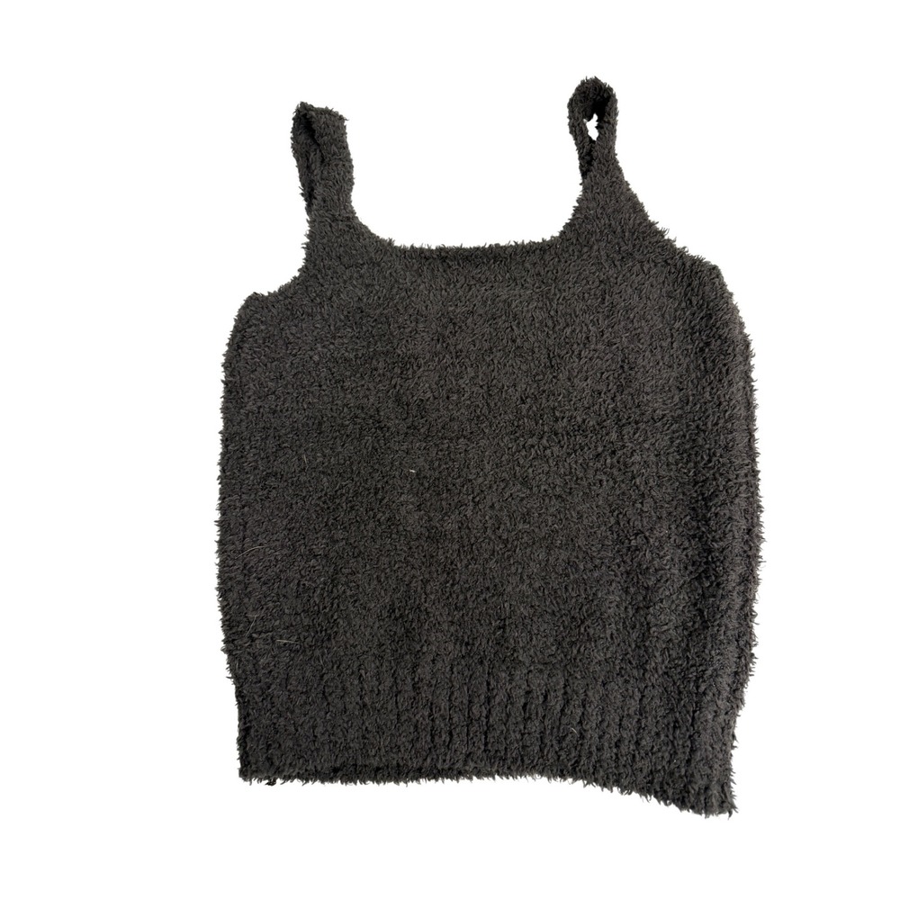 SKIMS Cozy Knit Tank Top Black Loungewear Cozy Essential L‎ XL